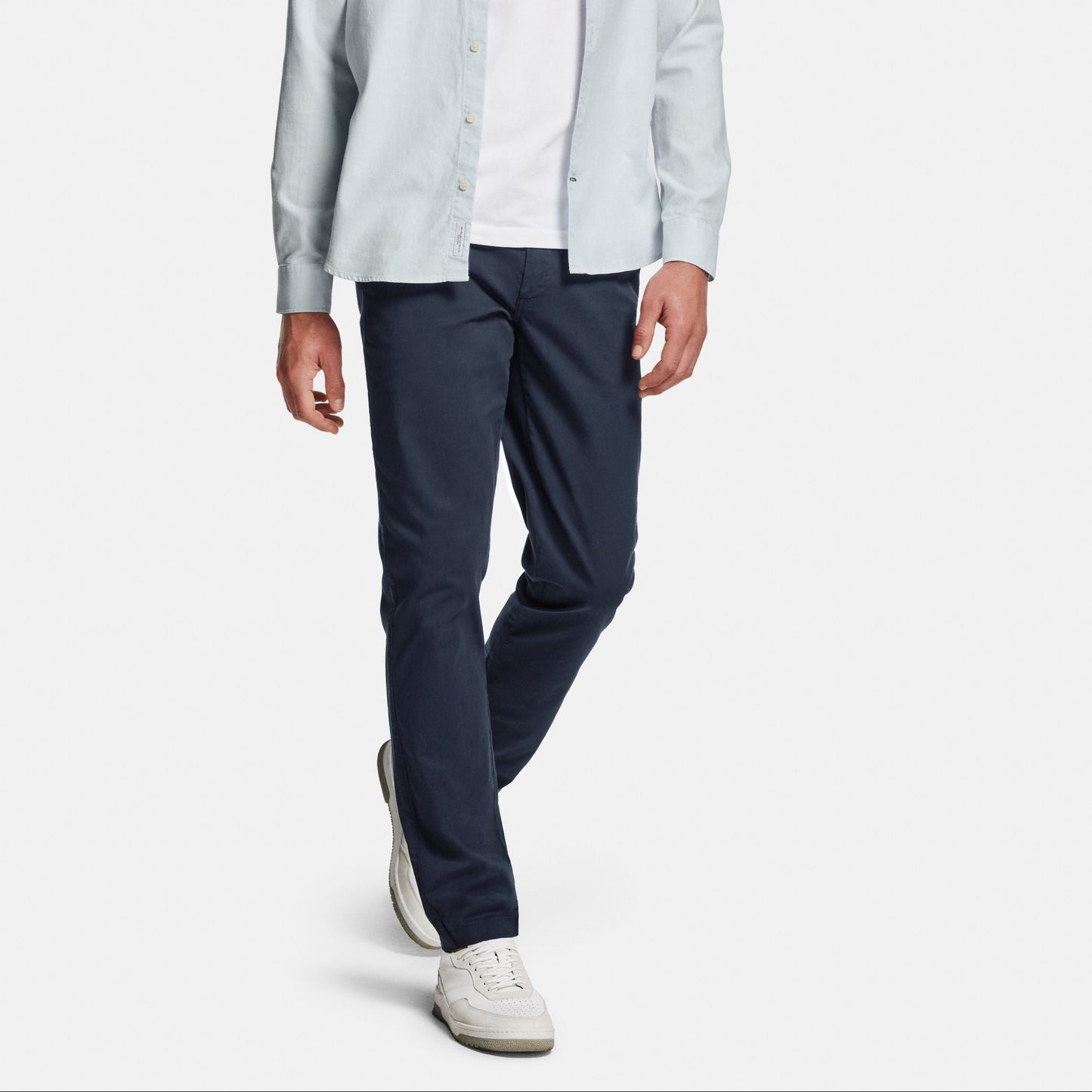 MR MARVIS Cosmics Men's Slim Fit Chino Trousers with Elastic Waistband