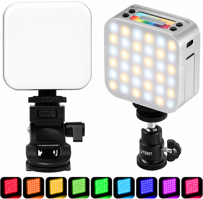 UTEBIT Magnetic RGB Camera Light 2500 mAh Rechargeable LED