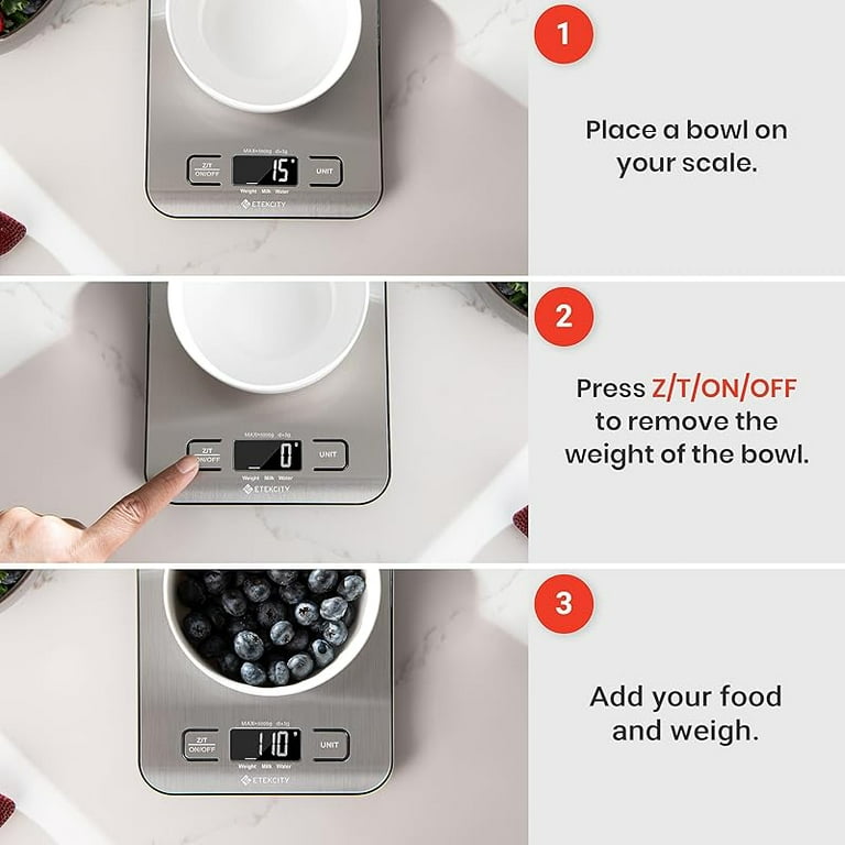 Etekcity Smart Food Kitchen Scale with 19‑Nutrient Calculator