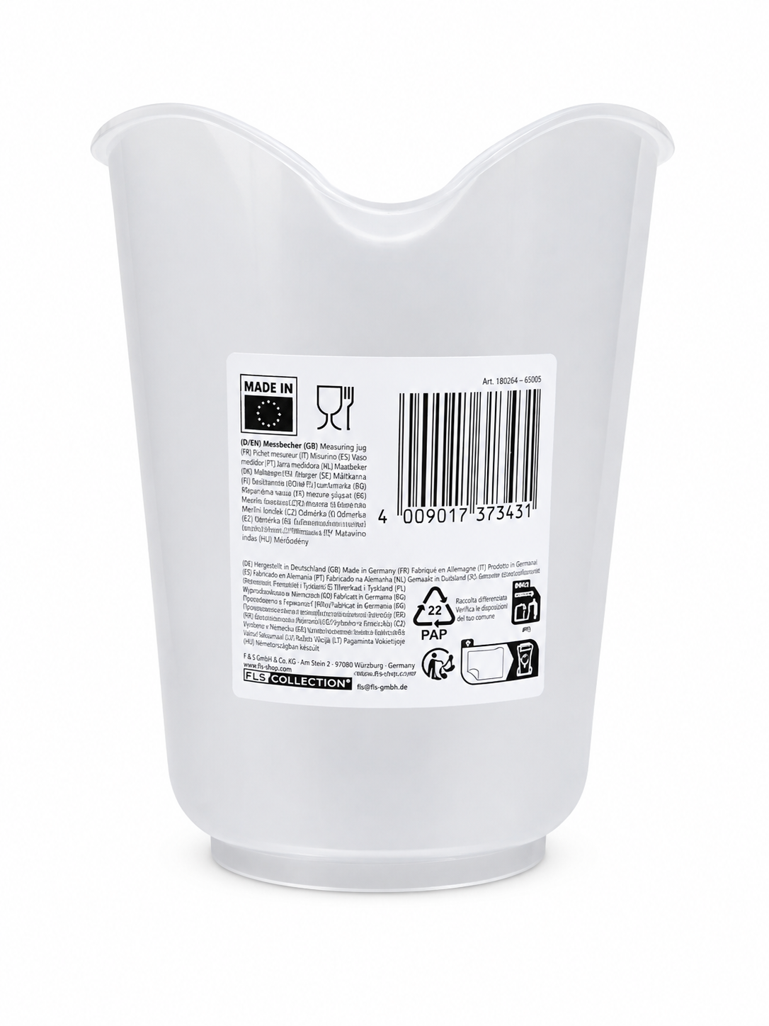 JES COLLECTION Plastic Measuring Jug – Food Grade Plastic