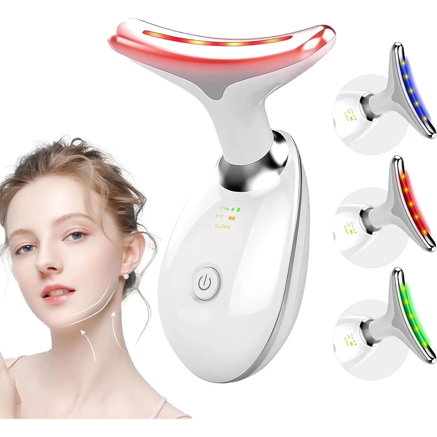 ANLAN Pro 3-Mode EMS Microcurrent Face & Neck Massager, 45°C Heated Anti-Wrinkle Skin Tightening Lifting Device