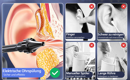 DANLIKT Electric Earwax Remover: IPX6 Waterproof, 3 Modes, Dual Nozzles