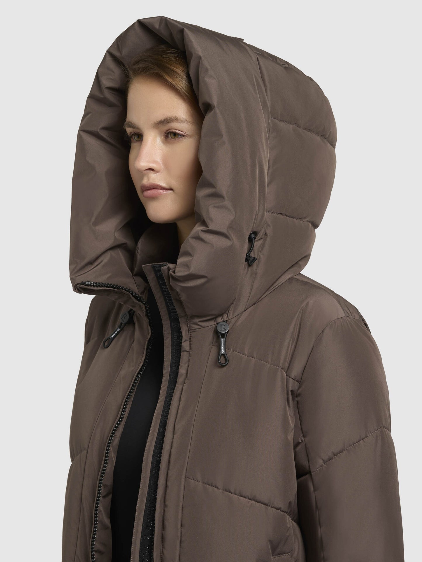 khujo Women's 'Prayce' Warm Insulated Winter Jacket with Hood, Brown