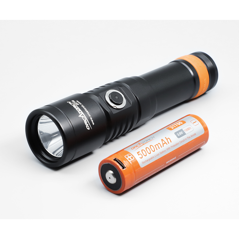 ORCATORCH D710 3000 Lumen USB-C Rechargeable Dive Light for Technical Recreational Diving