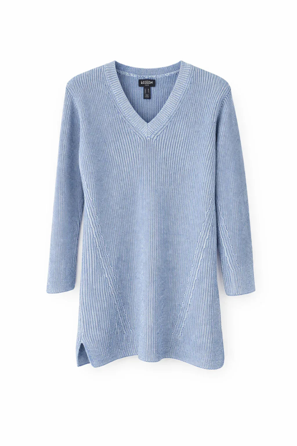 Lands' End Cotton Ribbed Knit V-Neck Jumper Dress - Gomix Brands Outlet