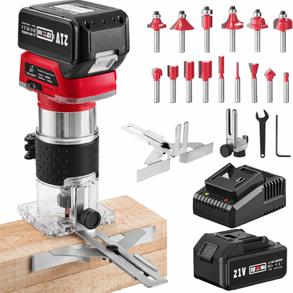 Avhrit 21V Cordless Compact Wood Router with 4.0Ah Battery