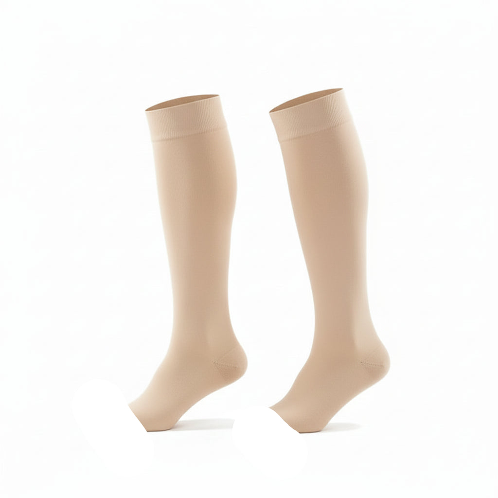 Varcoh 20-30 mmHg Men Knee High Open Toe Compression Socks