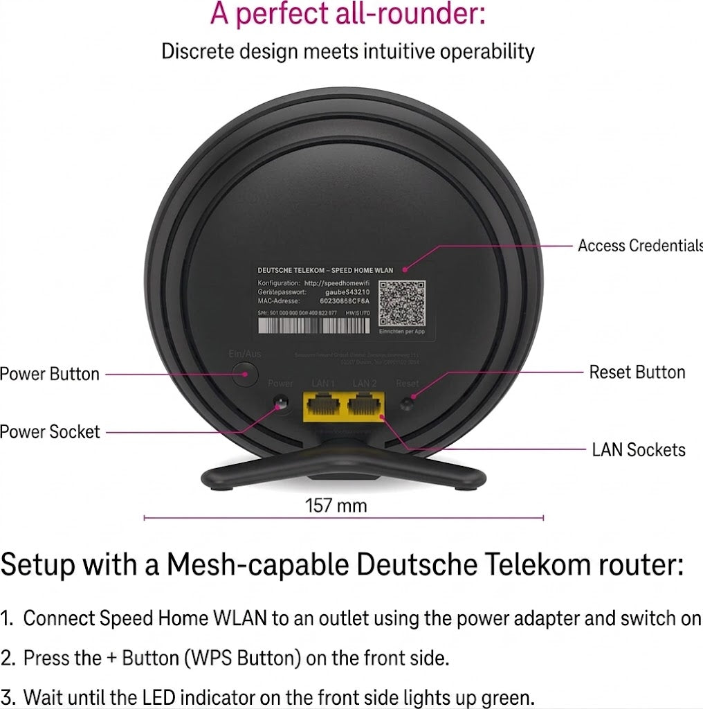 Telekom Speed Home WLAN Wi-Fi Repeater