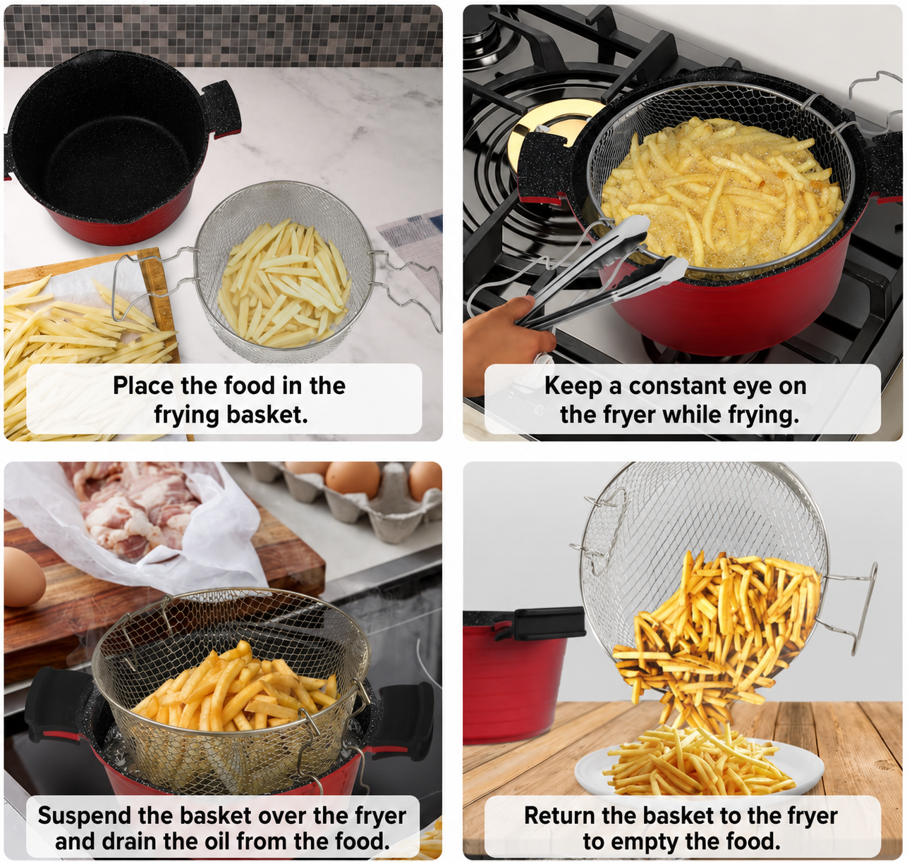 Rossetti 24 cm Deep Fryer for French Fries