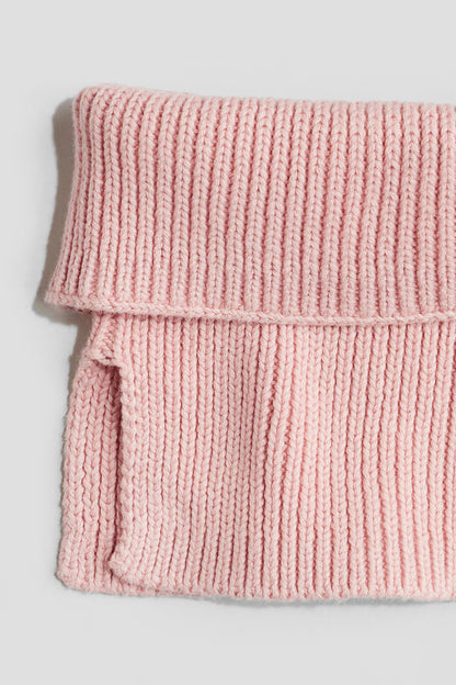 H&M Rib‑Knit Tube Scarf – Pink (Kids)