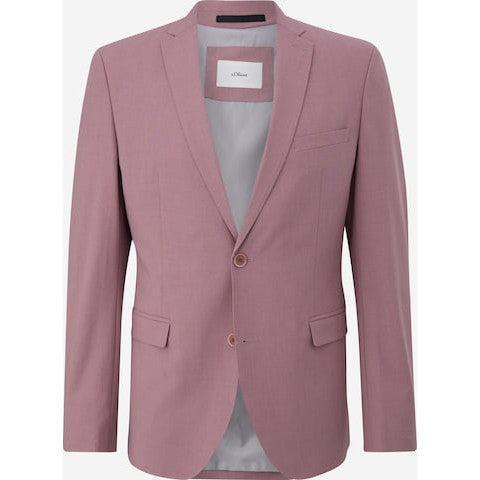 s.Oliver BLACK LABEL Men's Slim Fit Purple Suit Jacket Elegant Business Attire