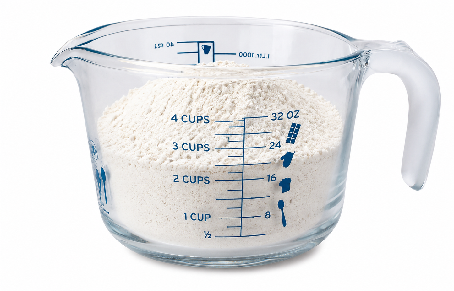 Pyrex Daily Measuring Jug 1L Blue Scale