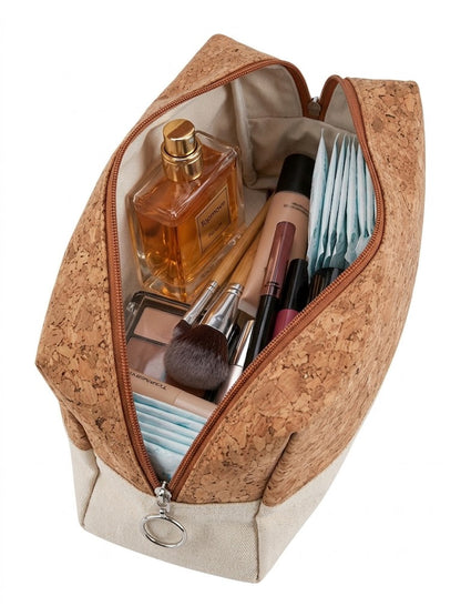 Topmove Cork Cosmetic, Travel Toiletry Bag