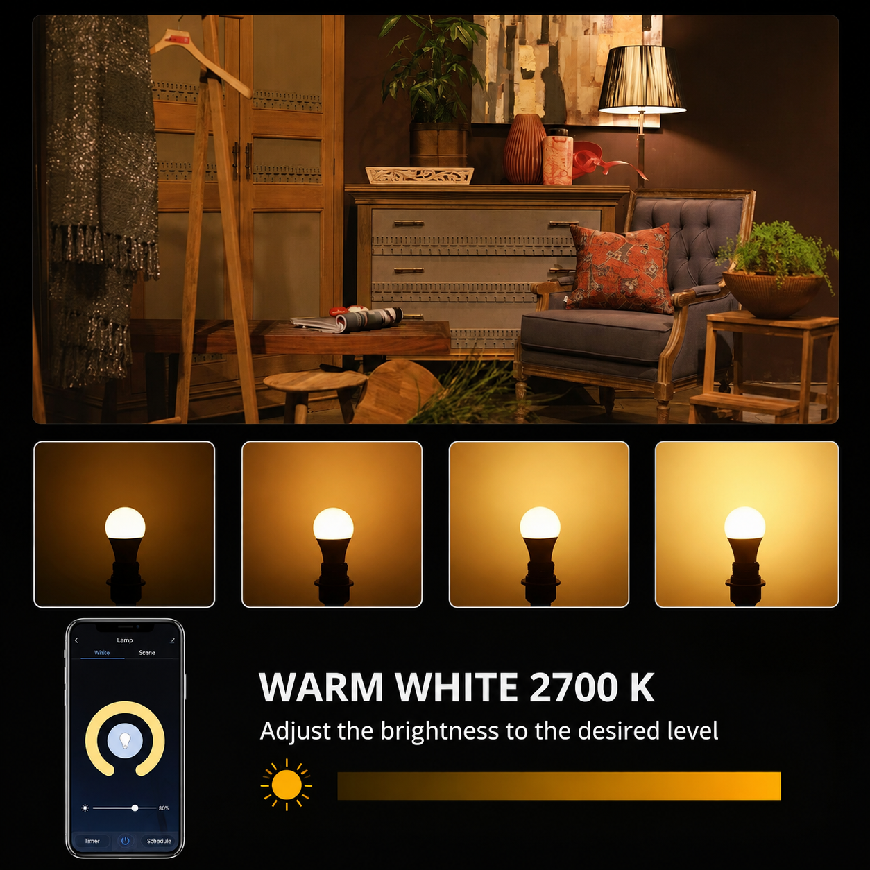 Lepro PR901002-EU E27 LED Smart Light Bulb 9W Equivalent 806LM