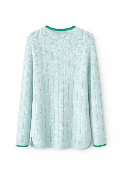 Lands' End Women's Petite Cotton Cable Knit Drifter Jumper - Gomix Brands Outlet