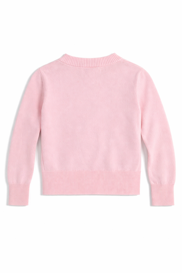 Cat & Jack Girls' Long Sleeve Light Pink Cardigan Sweater