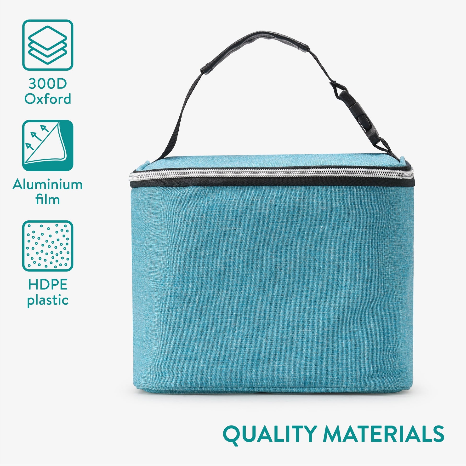 Navaris Turquoise Insulated Cooler Bag for Baby Bottles, Beverages, Breastmilk with Ice Pack