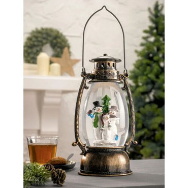 Livarno Home LED Lantern Snowman Family With Snow Globe Function