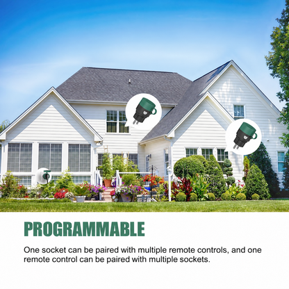 SURNICE IP44 Waterproof Wireless Outdoor Sockets 2300W