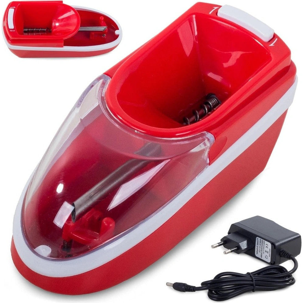 GR Gerui Electric Cigarette Rolling Machine 12 003 Red - Fast & Easy Tobacco Injector