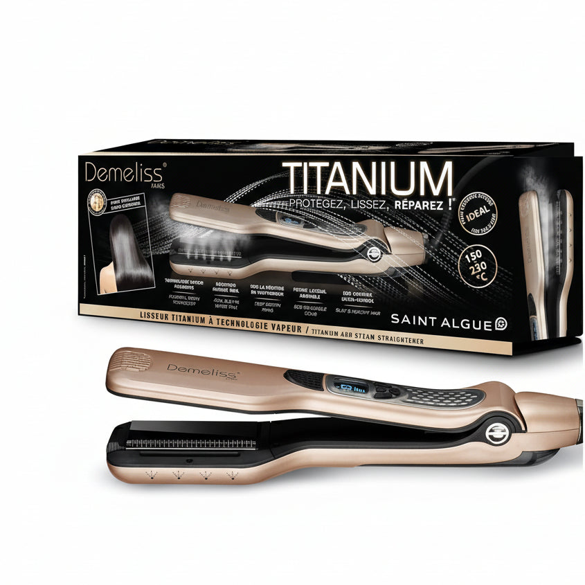 Demeliss Titanium Steam Hair Straightener