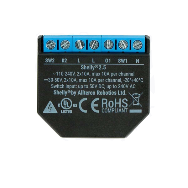 Shelly 2.5 Dual Relay Switch Module