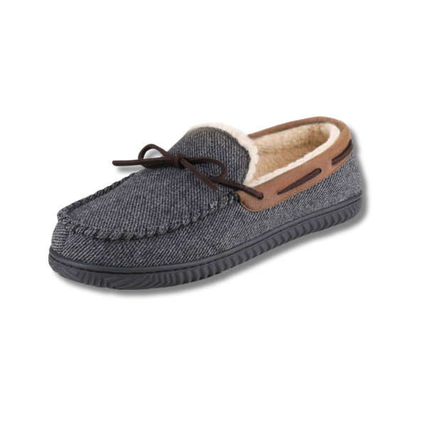 Men's Samuel Sherpa Lined Moccasin Slipper - Memory Foam, Non-Slip Sole