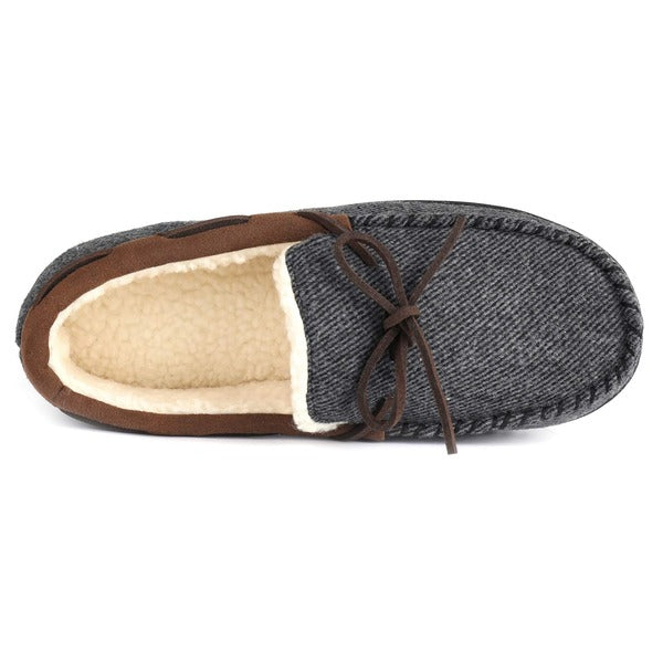 Men's Samuel Sherpa Lined Moccasin Slipper - Memory Foam, Non-Slip Sole