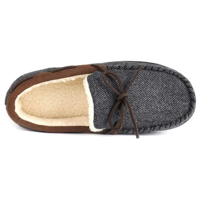 Men's Samuel Sherpa Lined Moccasin Slipper - Memory Foam, Non-Slip Sole