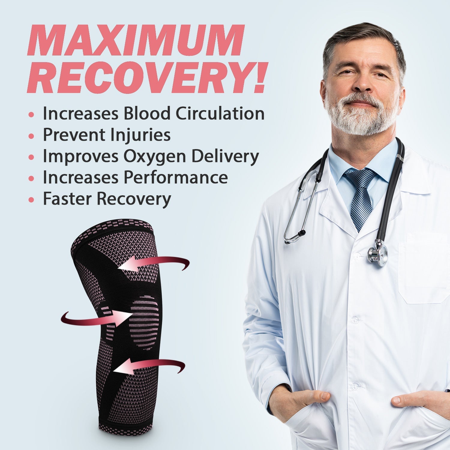 PowerLix Compression Knee Sleeve: Ultimate Support for Pain Relief and Recovery