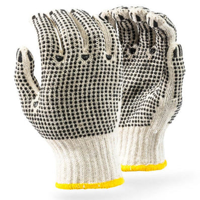PVC Dotted Knit Work Gloves for Men Women, Comfortable Non Slip Cotton Gloves for General Purpose, One Size Bulk Wholesale