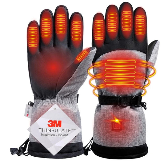 Eventek Electric Heated Thermal Gloves for Winter Outdoor Sports with Power Bank