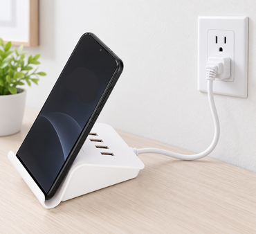 JUSTMATCH JMX-QC33W 4-Port USB Charging Station
