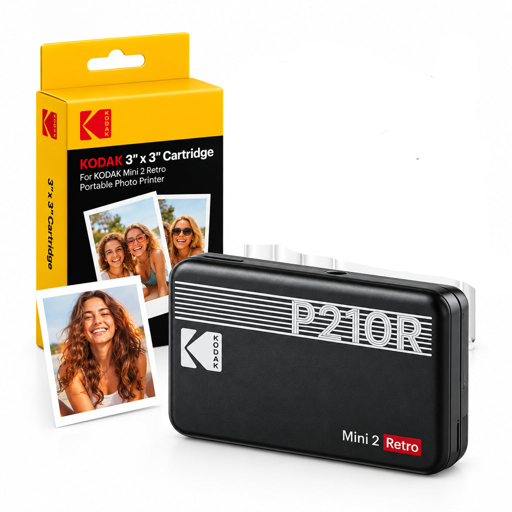 Kodak Mini 2 Retro Black Wireless Portable Photo Printer