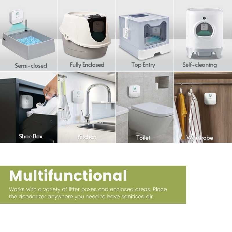 DownyPaws Smart USB Deodorizer for Cat Litter Boxes