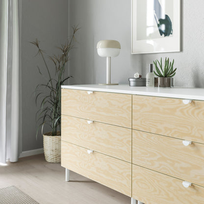 DRAGSMARK White 40mm Clip-On Handle: Easy No-Drill Installation for Doors