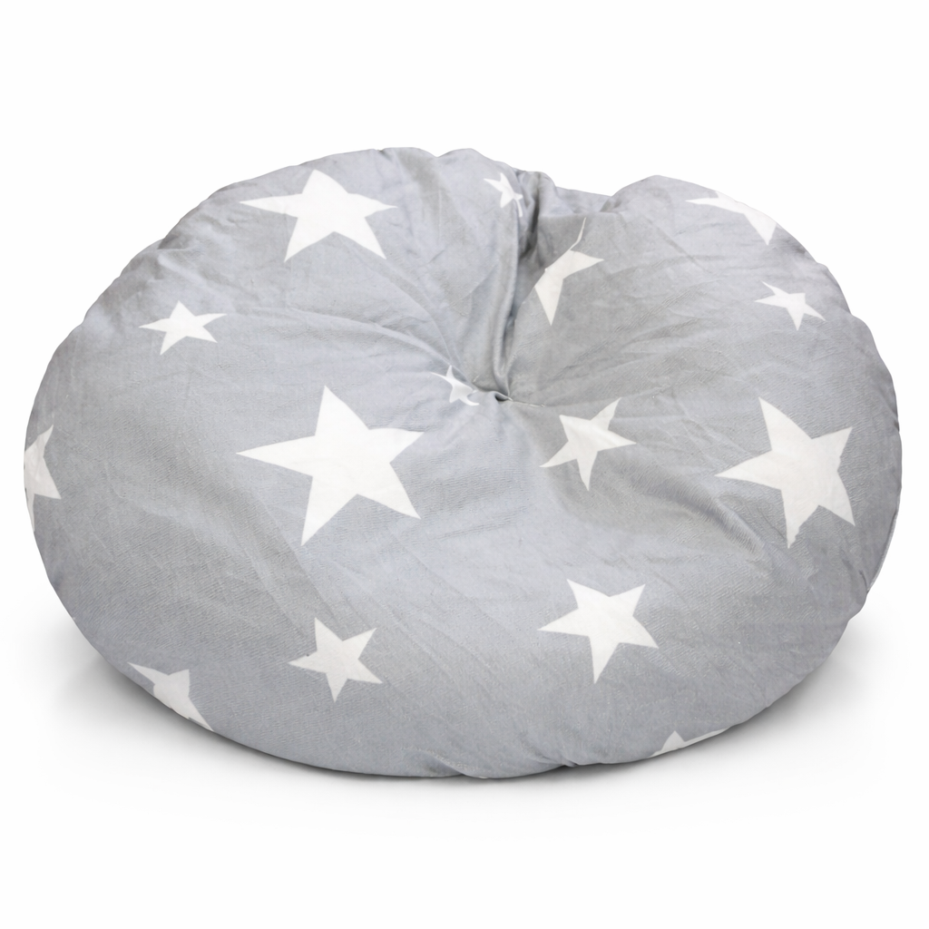 Posh Creations Canvas White Stars pillow