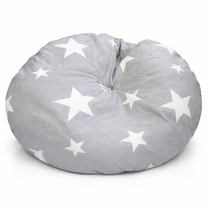 Posh Creations Canvas White Stars pillow