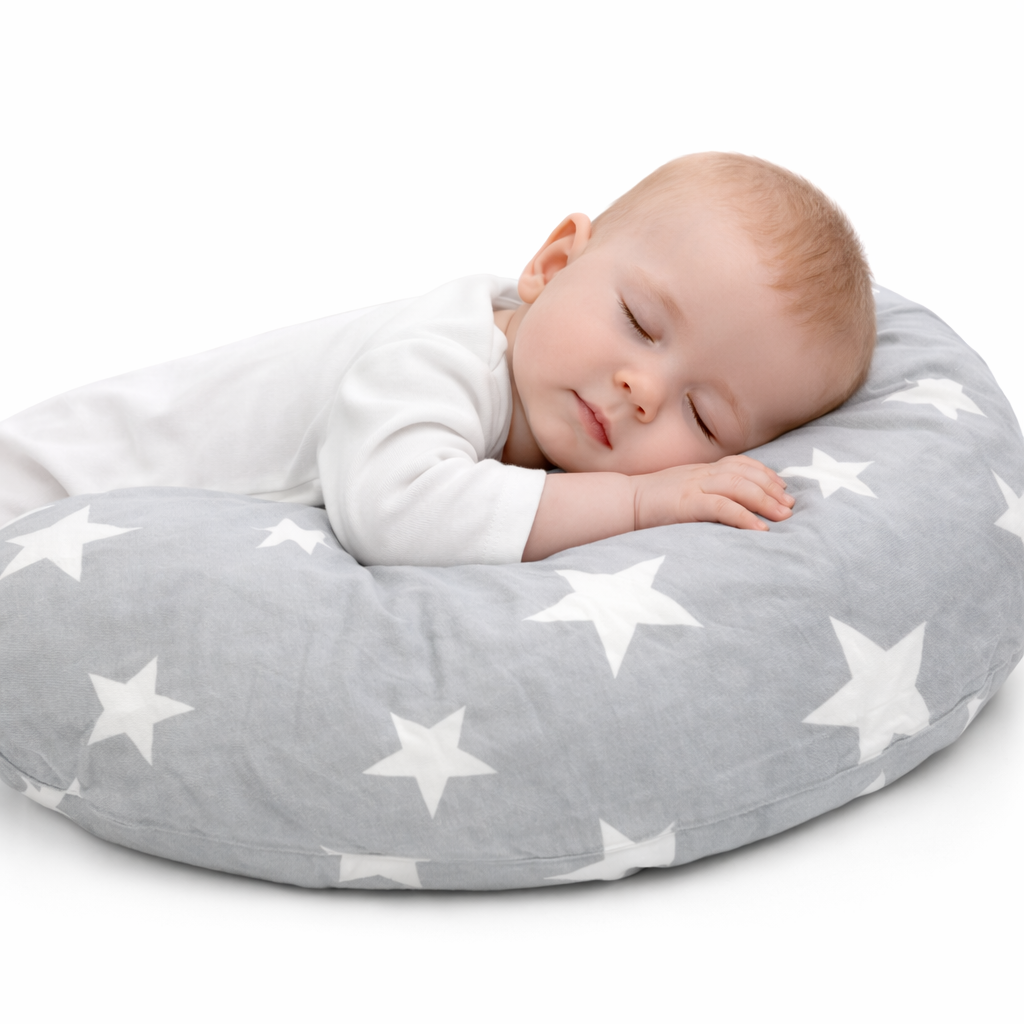 Posh Creations Canvas White Stars pillow