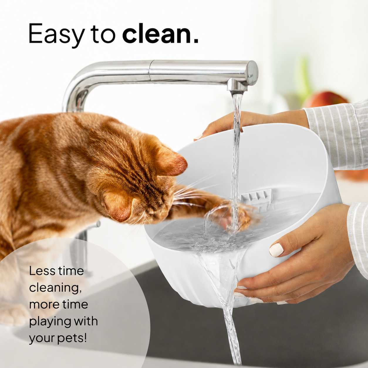 PrettyPaw Aqua Flow Cat Water Fountain 3L BPA-Free with LED and Carbon Filter