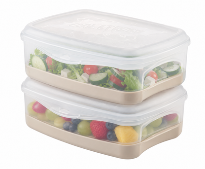 Livarno Home BPA-Free Food Storage Cooling Container Set - 2Piece