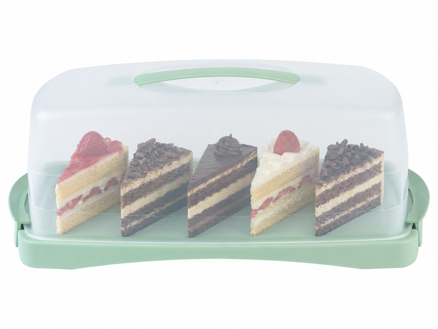 Livarno Home Cake Dome And Storage Box Mint 2-Piece Set