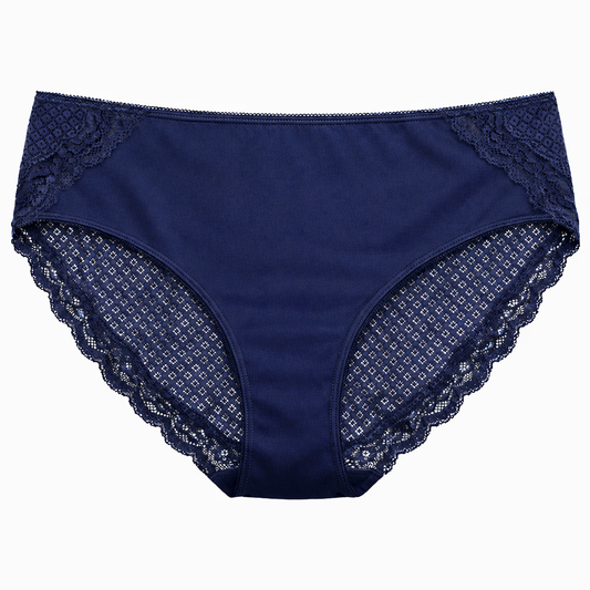Ambrielle Women’s Lace Hi-Cut Panty – Ture Navy
