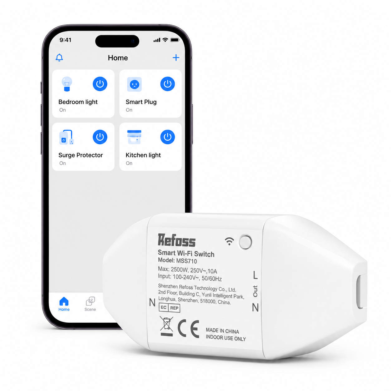 Refoss MSS710 Universal Smart WiFi Switch 2500W
