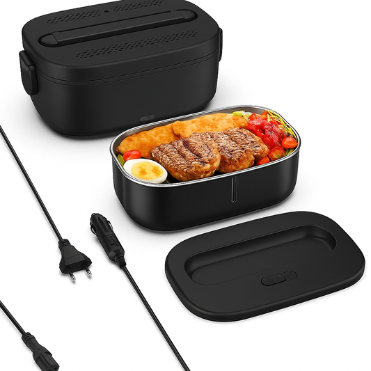Love Begans 80W Portable Stainless Steel Electric Lunch Box 1.5L