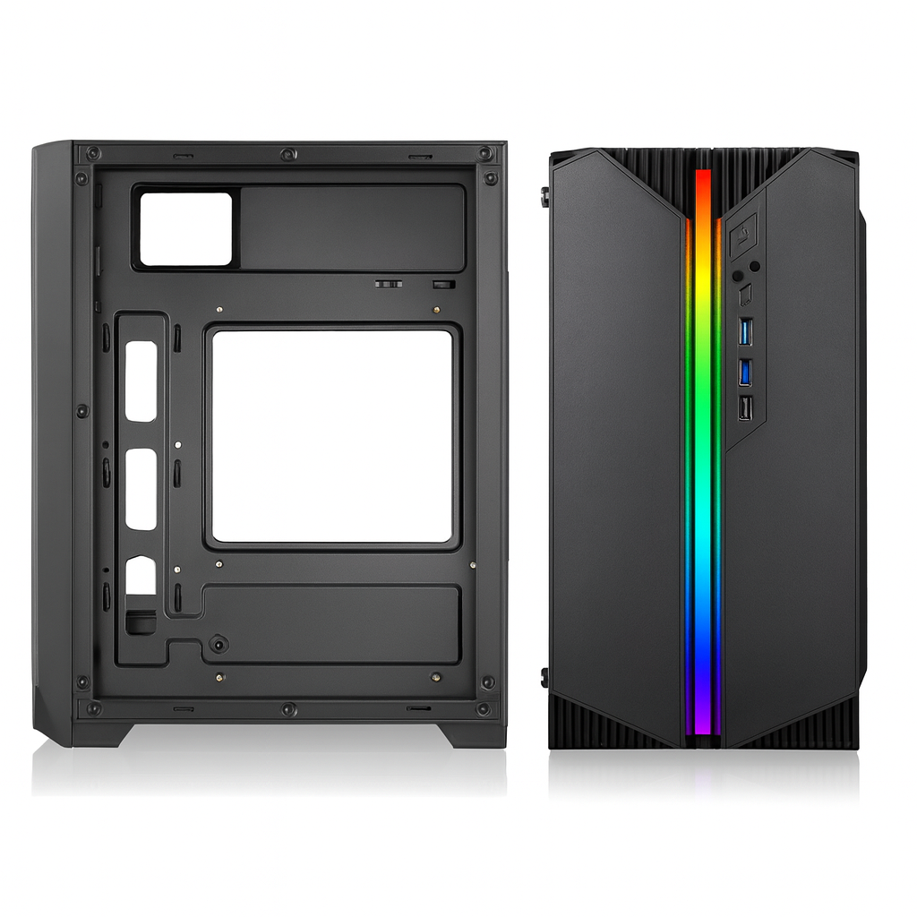 Mars Gaming MC-S1 Compact Micro-ATX Case with Dynamic ArgB Lighting