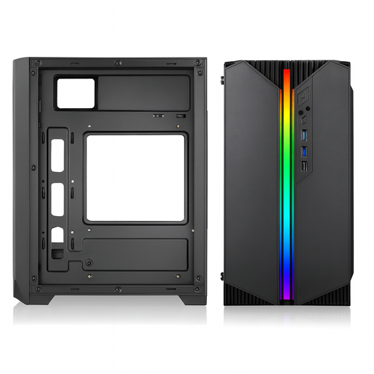 Mars Gaming MC-S1 Compact Micro-ATX Case with Dynamic ArgB Lighting