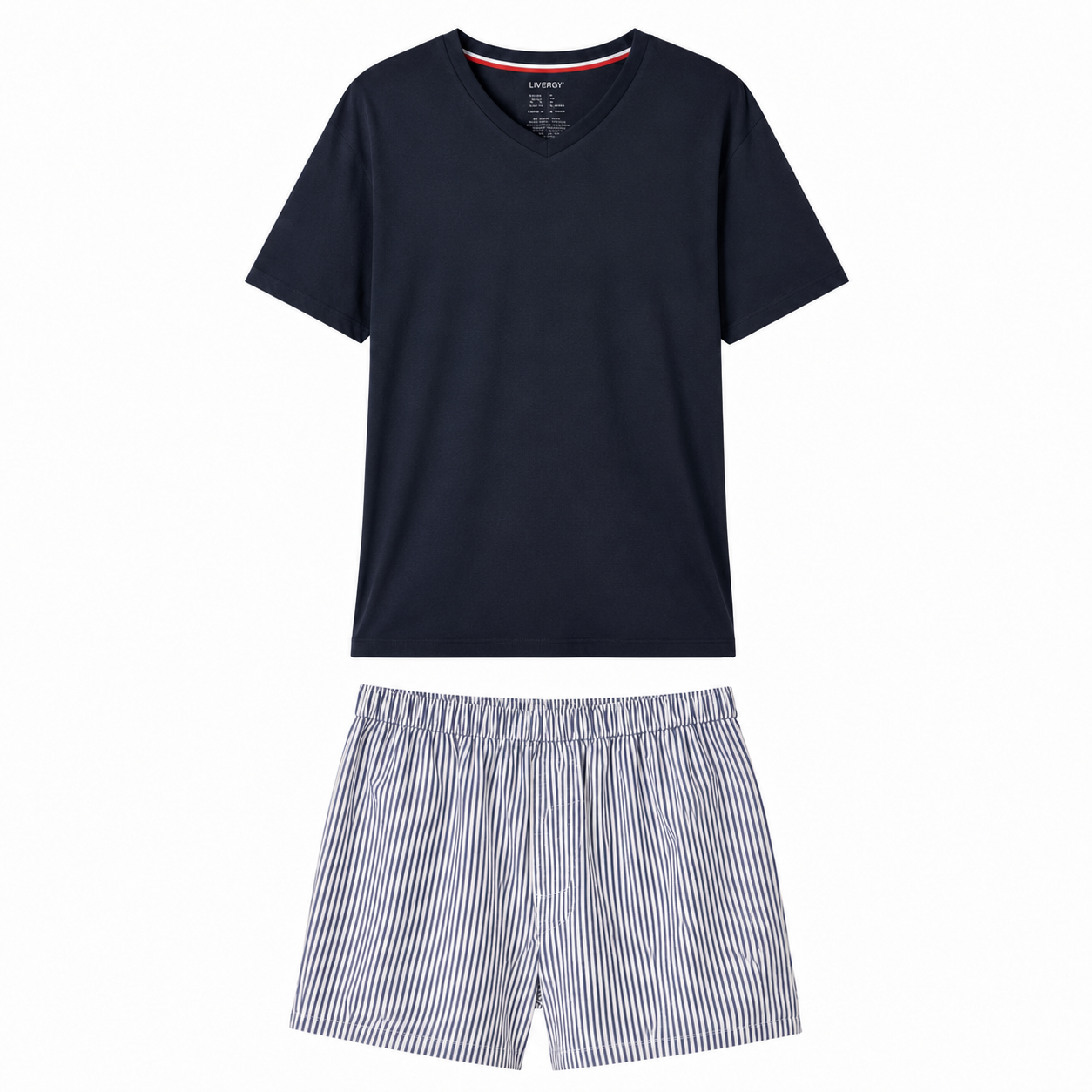 Livergy Men's 100% Cotton Short Sleeve Pajama Set