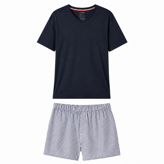 Livergy Men's 100% Cotton Short Sleeve Pajama Set