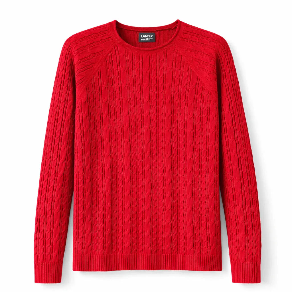 Lands’ End Classic Cable-Knit Sweater - Gomix Brands Outlet
